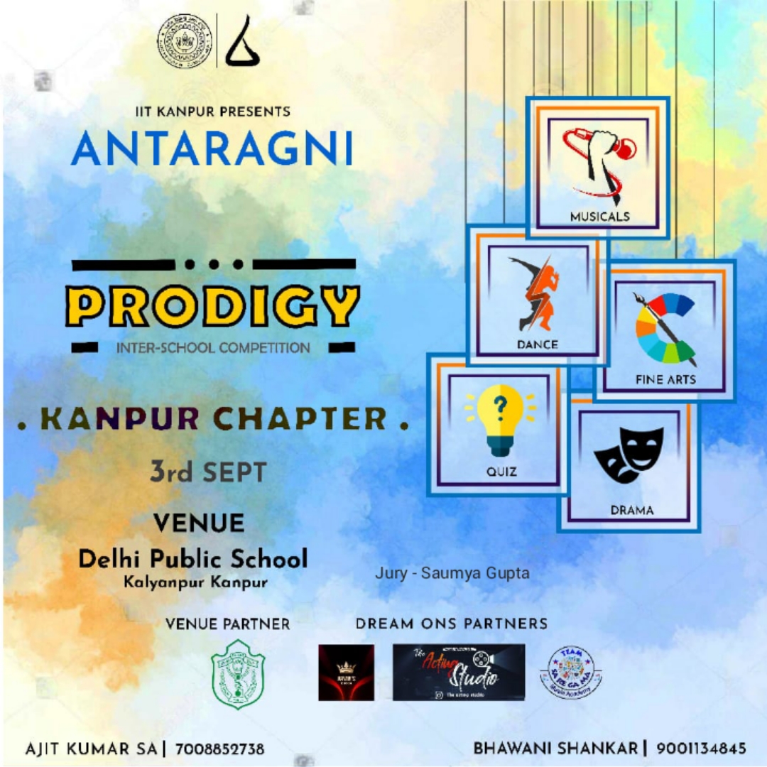 Honoured by IIT kanpur Cultural Fest “Prodigy venue” D.P.S Kalyanpur. (10 Sep 2022)